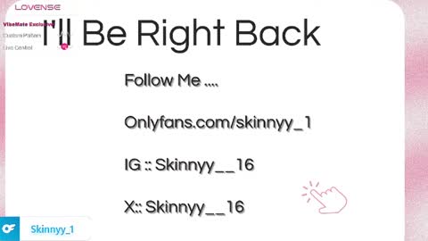 Skinnyy   online show from May 14, 10:43 am