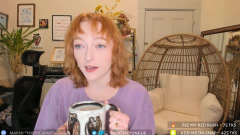 Snapshot of beckthetongue chatting on January 24, 10:41 pm Beck the tongue online show from January 24, 10:41 pm