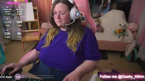 Snapshot of geeky_kitten chatting on March 5, 1:52 am Geeky Kitten Leina -  online show from March 5, 1:52 am