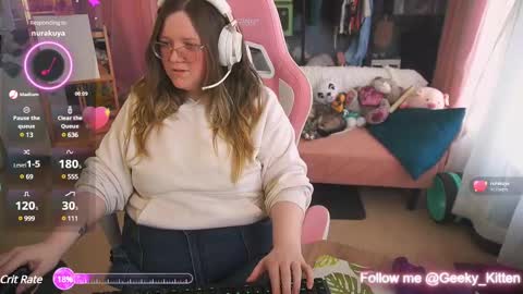 Snapshot of geeky_kitten chatting on February 22, 7:43 pm Geeky Kitten Leina -  online show from February 22, 7:43 pm