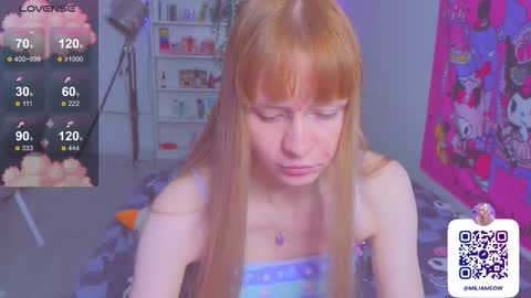Snapshot of miliameow chatting on September 9, 2:33 am Milia online show from September 9, 2:33 am