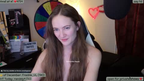 The Real Samantha Hayes haha  online show from December 7, 5:48 am