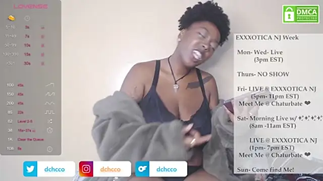 Snapshot of dchcco chatting on October 20, 6:44 pm dchcco online show from October 20, 6:44 pm