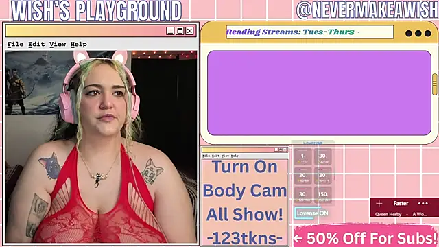 nevermakeawish online show from March 28, 10:15 am