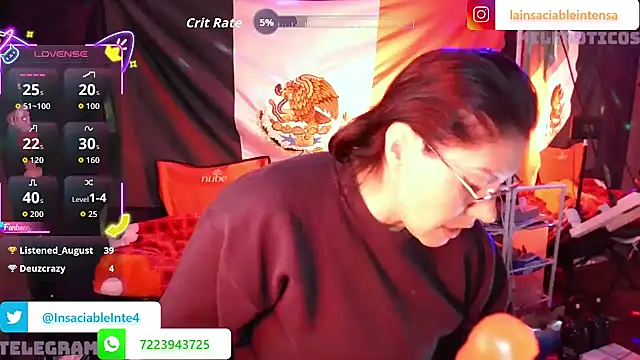 LaInsaciableIntensa online show from October 24, 2:51 am